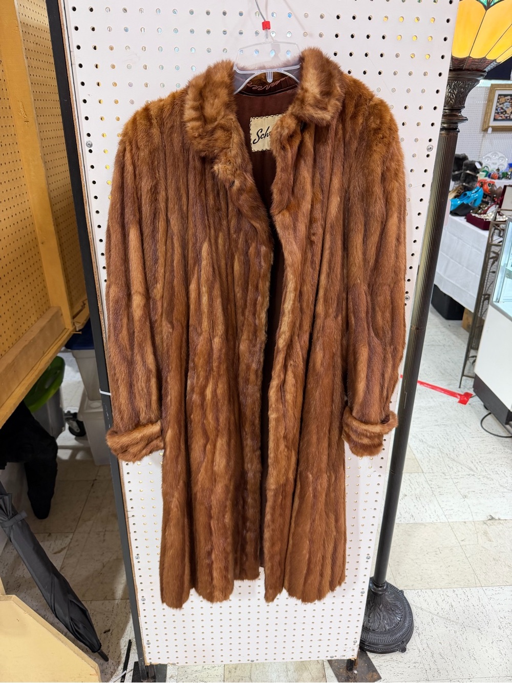 Vintage Scholls Furs Full Length Mink Fur Coat Classic Elegance Size S/M